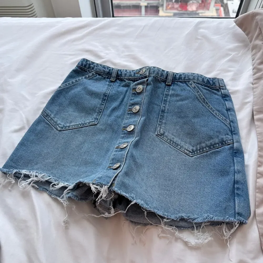 UO BDG Denim Button-Down Skort